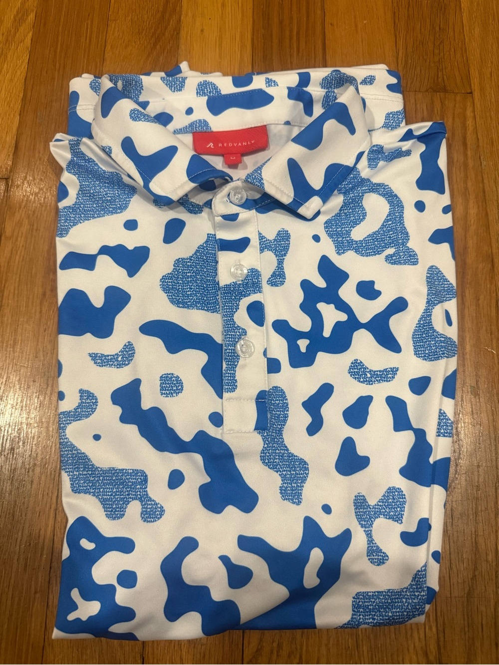 Redvanly Blue & White Printed Polo